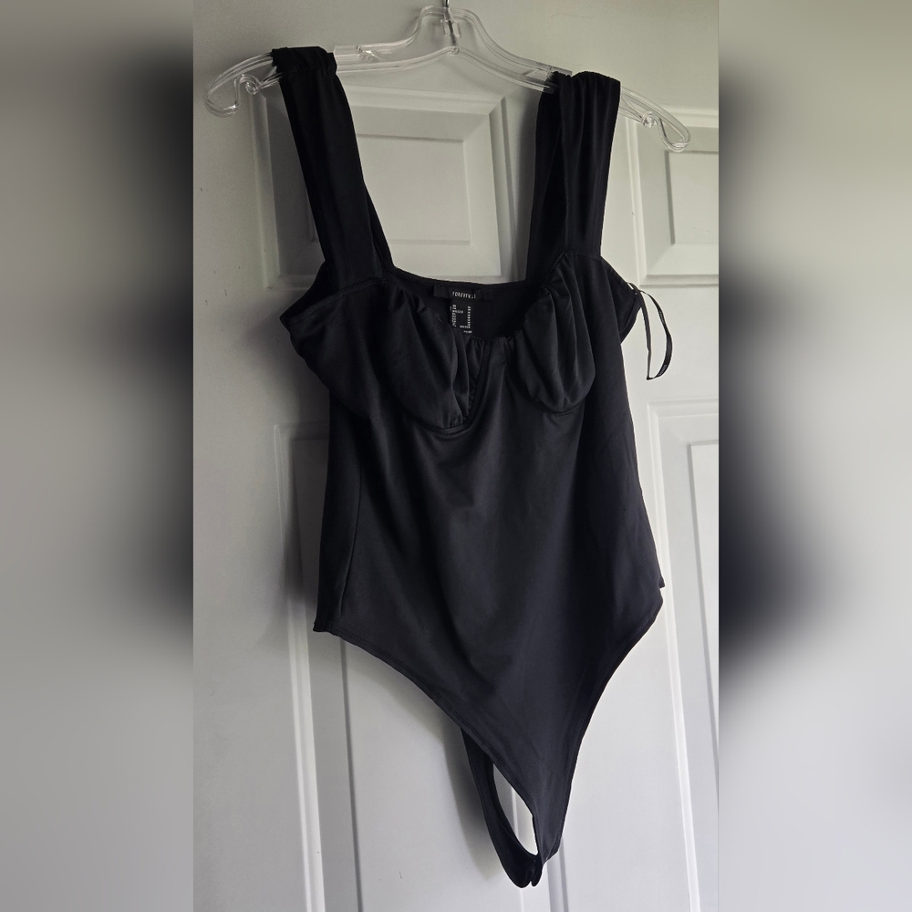 Forever 21 Midnight Black Bodysuit Size Womens Medium